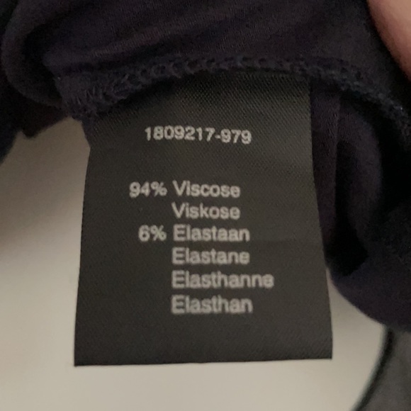 Claudia Sträter Navy/White V-Neck Blouse 36 - Picture 7 of 10